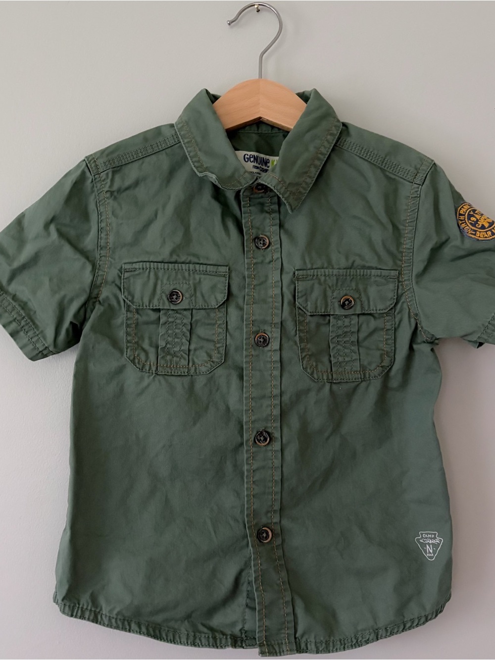 OshKosh B'gosh Green Short-Sleeve Button Down Shirt
